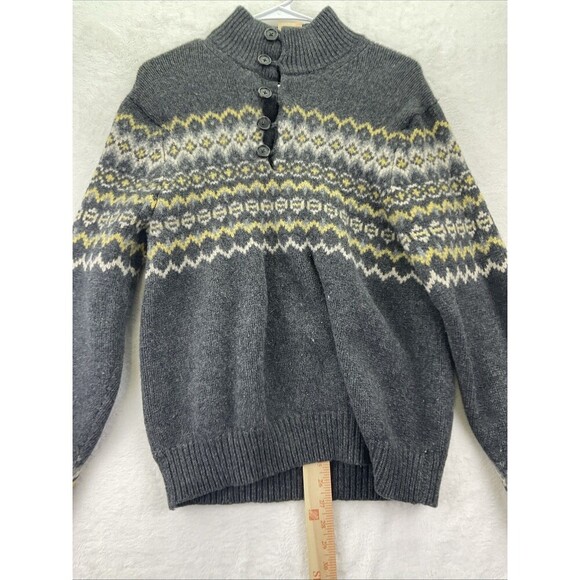 Brooks Brothers Handknit Lambswool 5 Button W/ Loop Mock Neck Medium - Picture 6 of 8